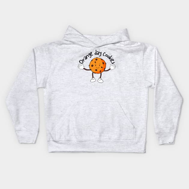 Orange Day Cookies Special Kids Hoodie by Nutrignz